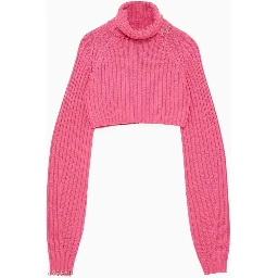 Red Marabou Turtleneck