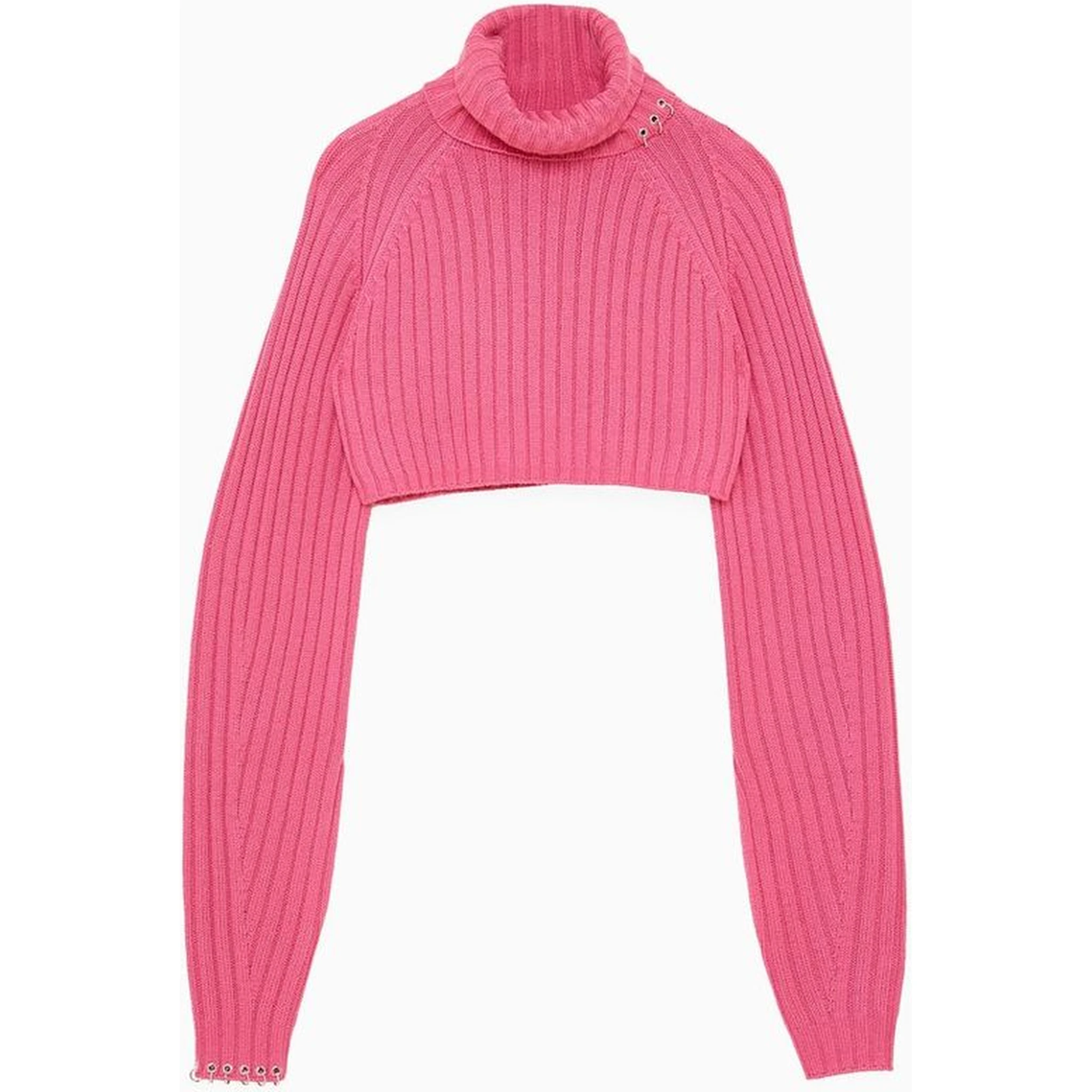 Red Marabou Turtleneck