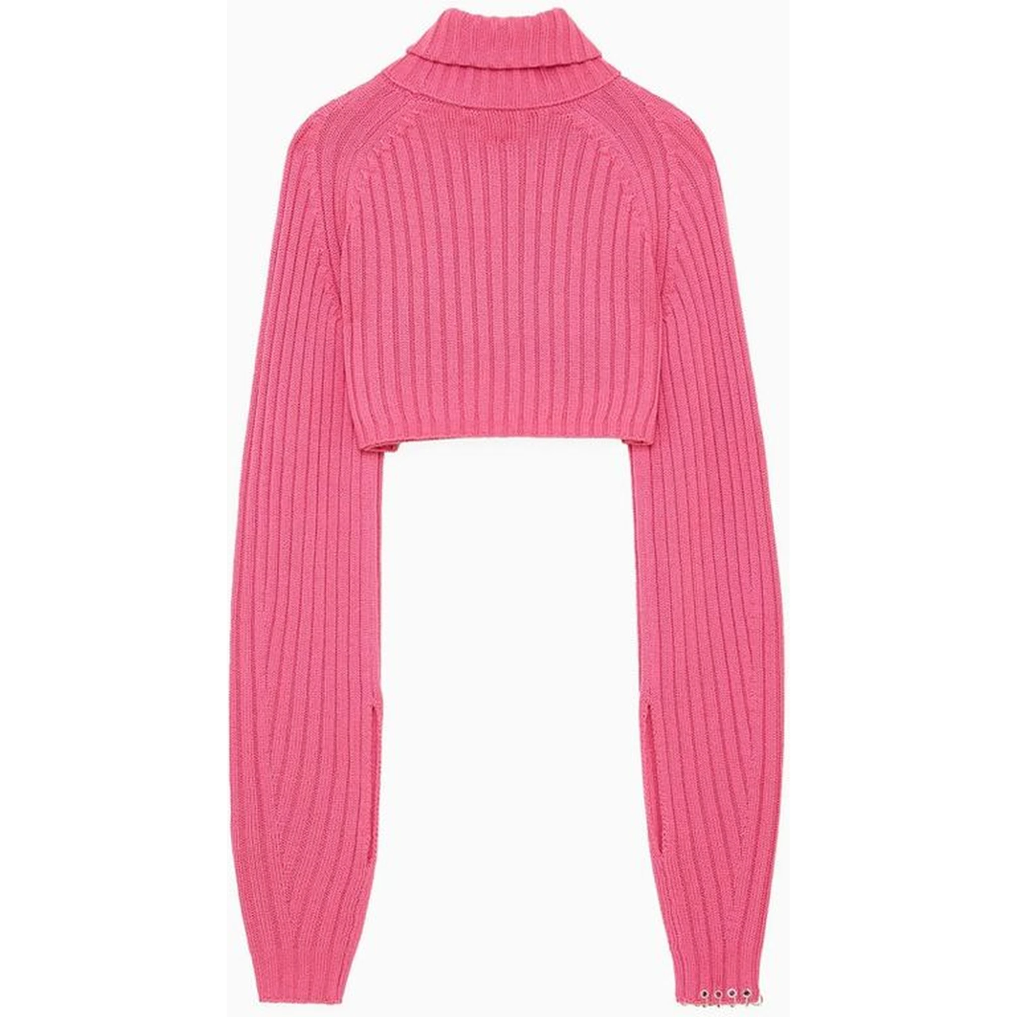 Red Marabou Turtleneck