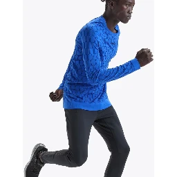 Blue Polyamide Long Sleeve T-Shirt