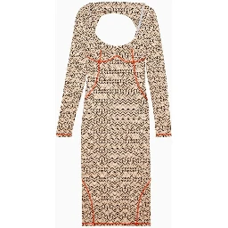 Bicolor Nylon Casual Dress