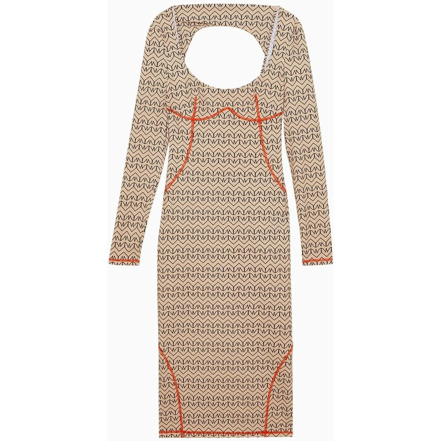 Bicolor Nylon Casual Dress