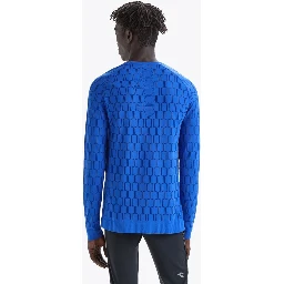 Blue Polyamide Long Sleeve T-Shirt