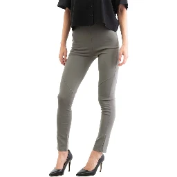 Gray Viscose Skinny Pants