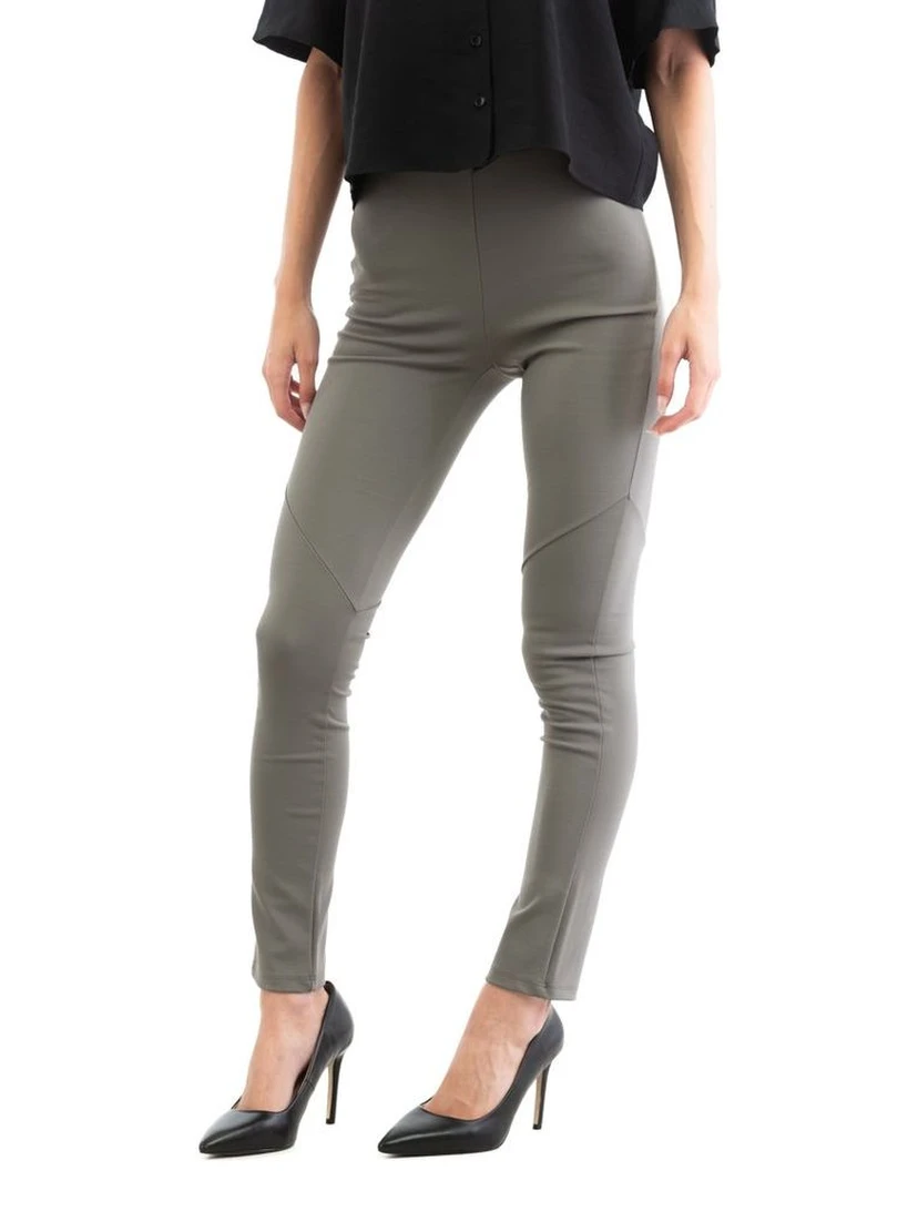 Gray Viscose Skinny Pants