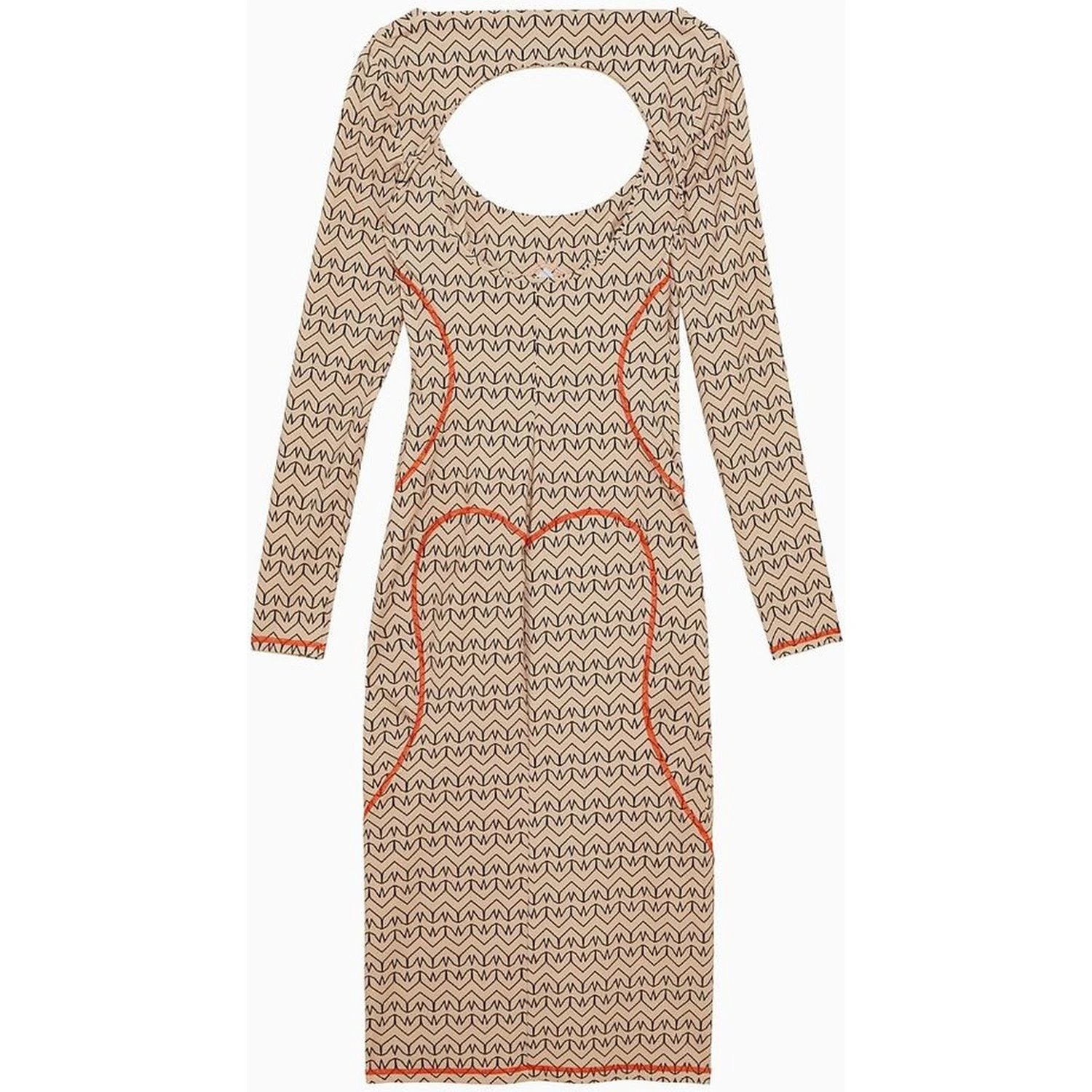 Bicolor Nylon Casual Dress