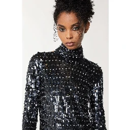 Gold Polyamide Cocktail Dress