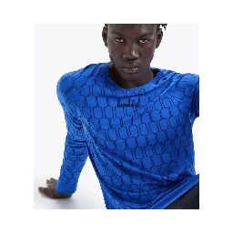 Blue Polyamide Long Sleeve T-Shirt