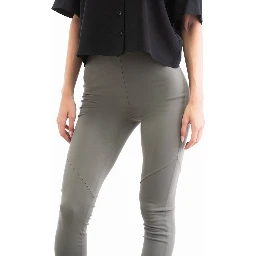 Gray Viscose Skinny Pants