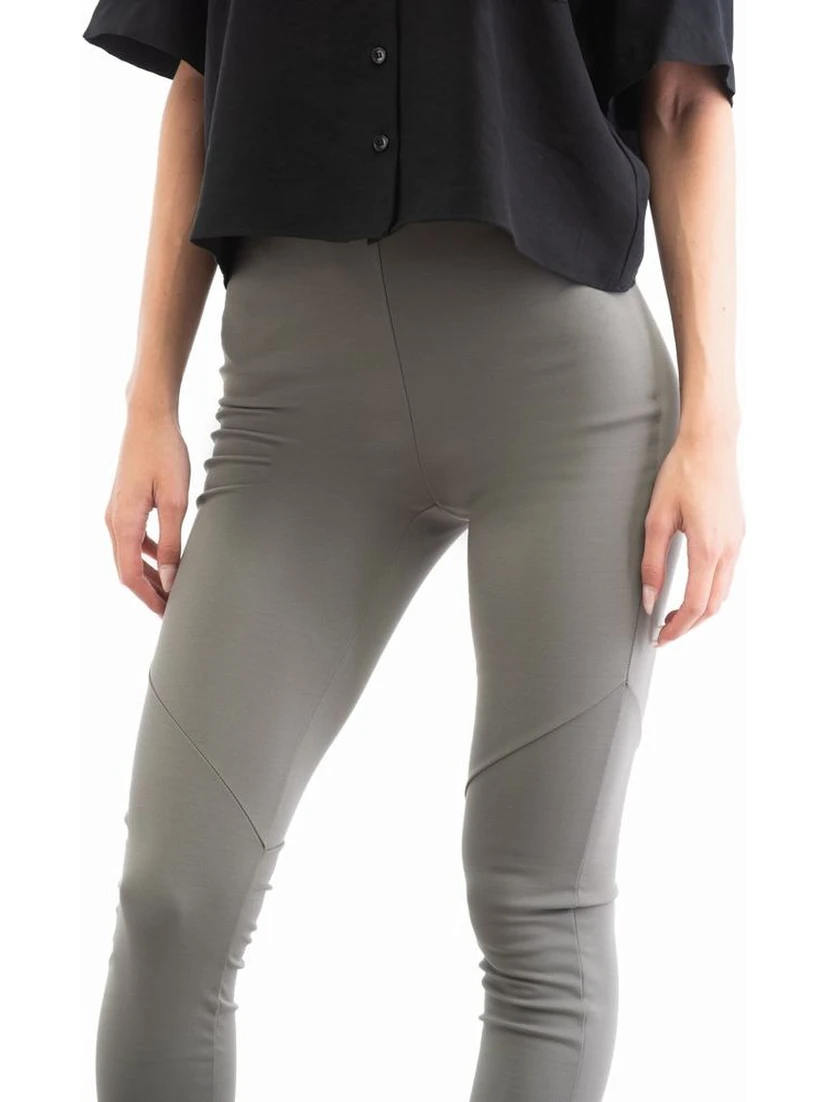Gray Viscose Skinny Pants