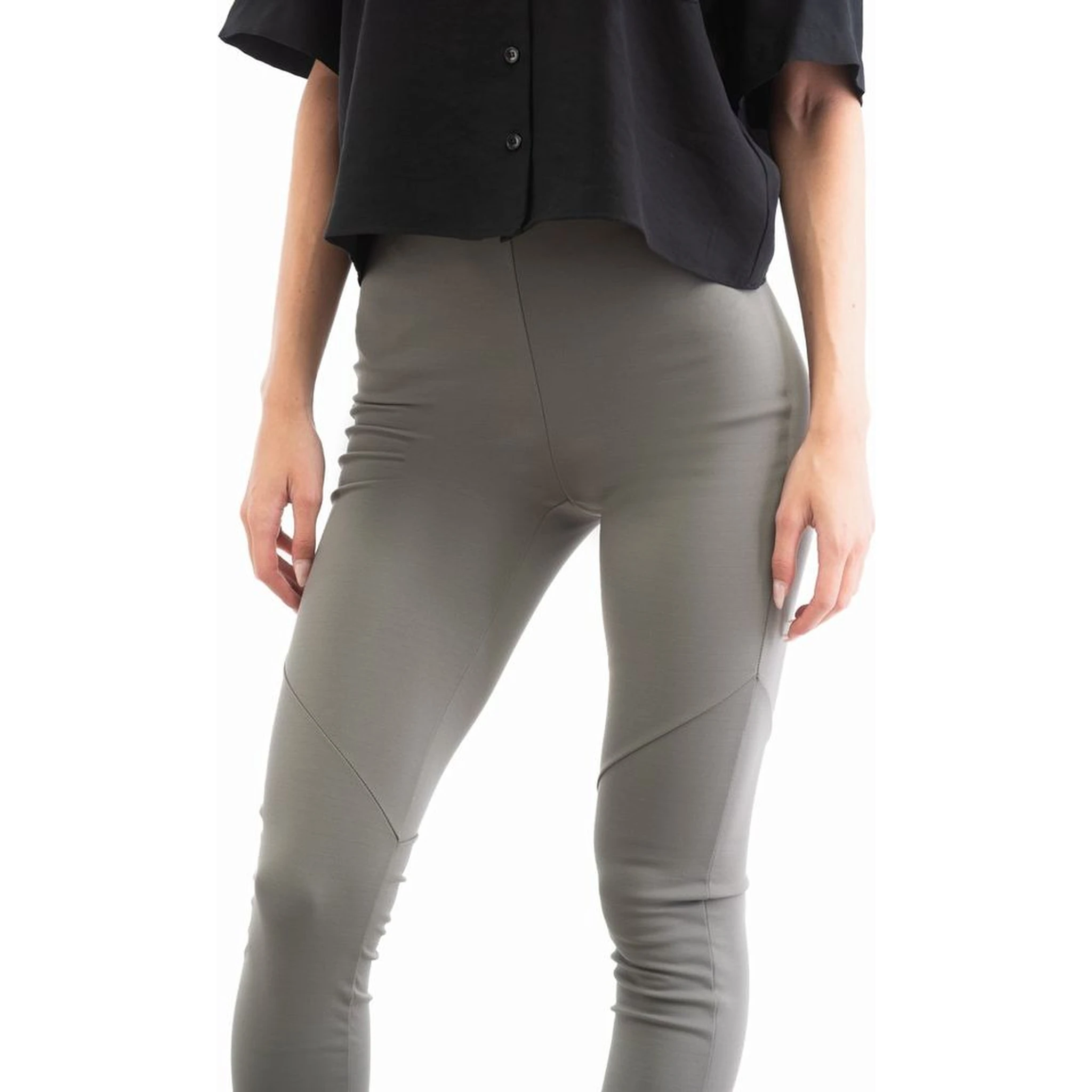Gray Viscose Skinny Pants