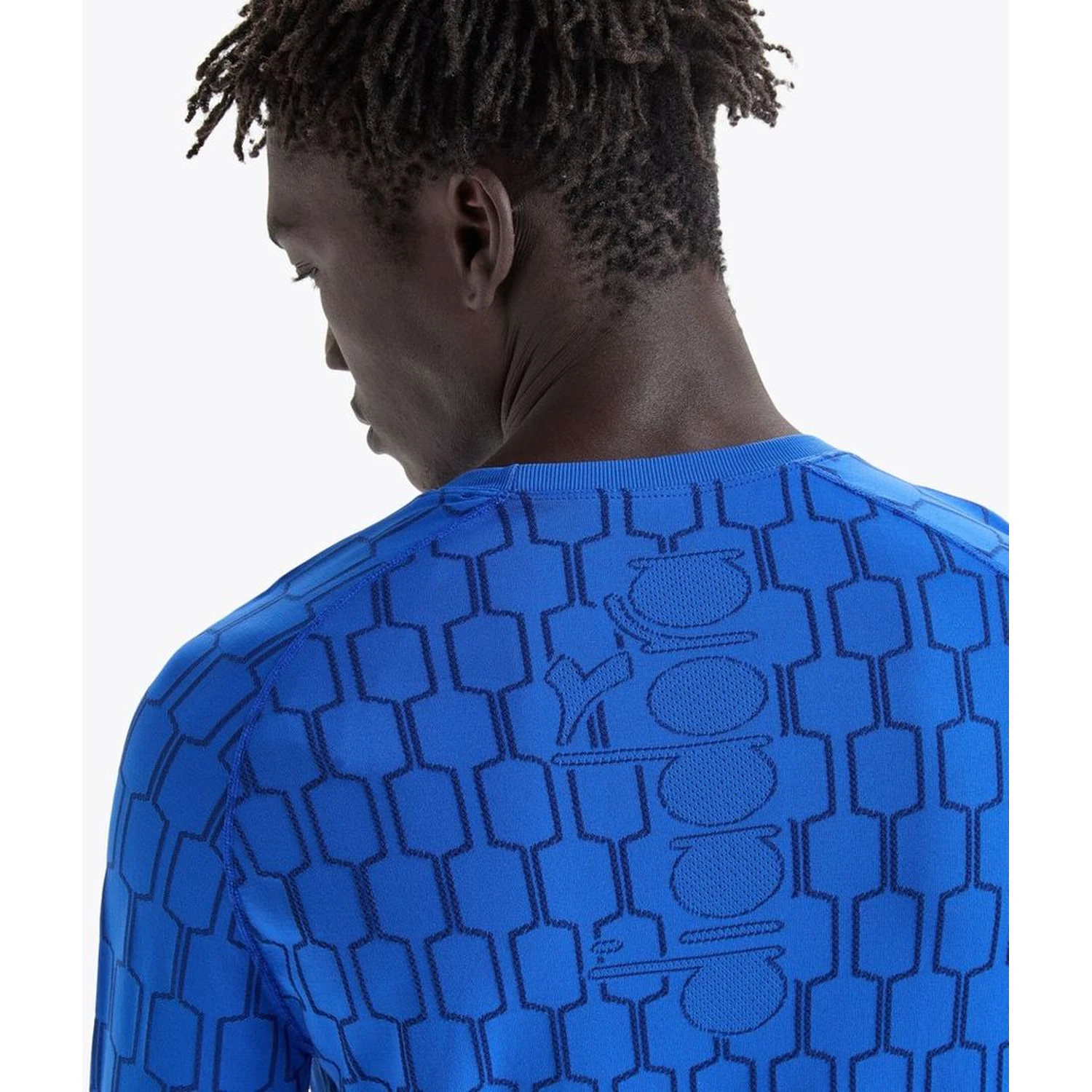 Blue Polyamide Long Sleeve T-Shirt