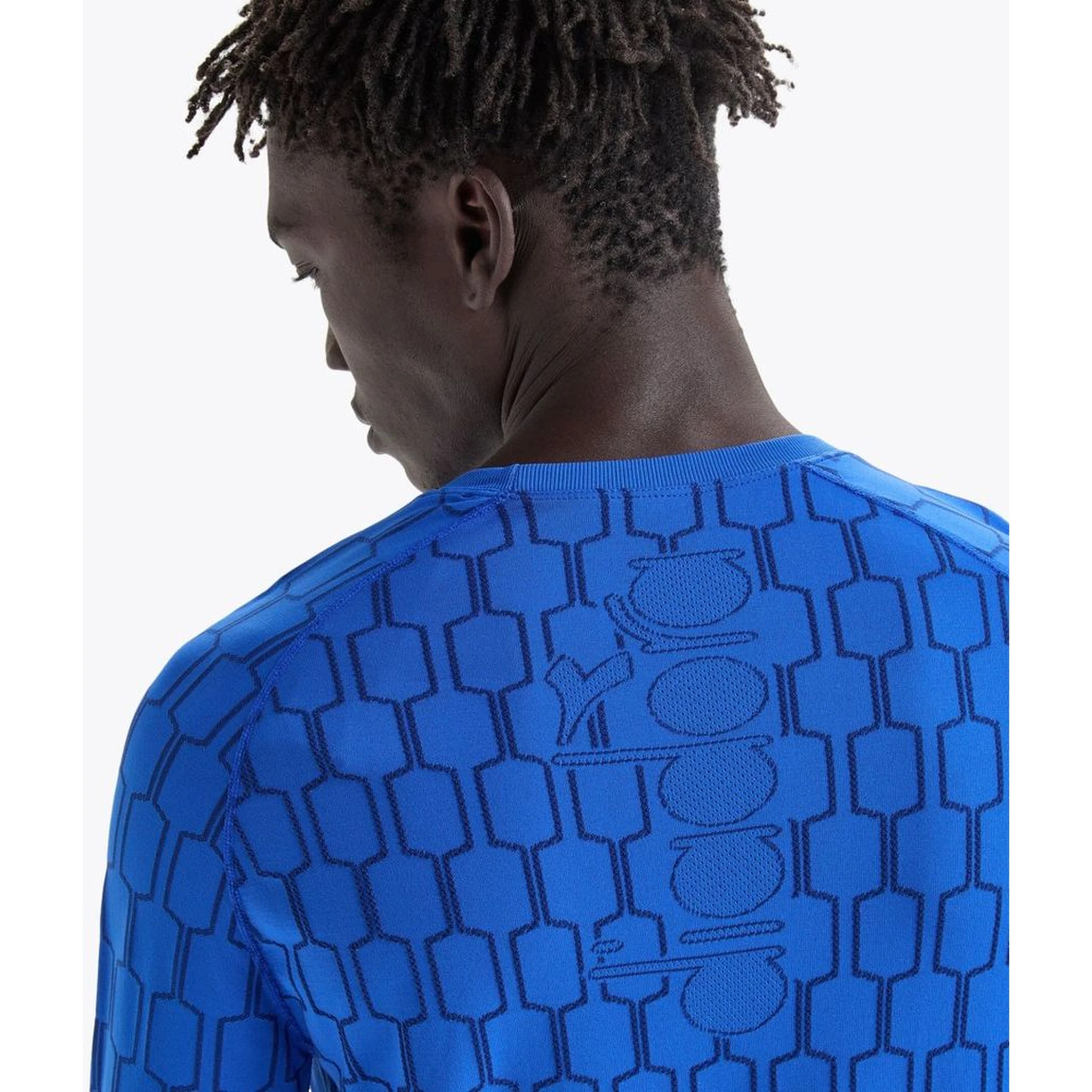 Blue Polyamide Long Sleeve T-Shirt