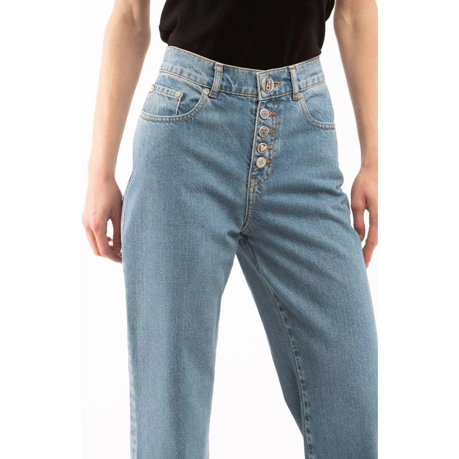 Multicolor Cotton Jeans Denim