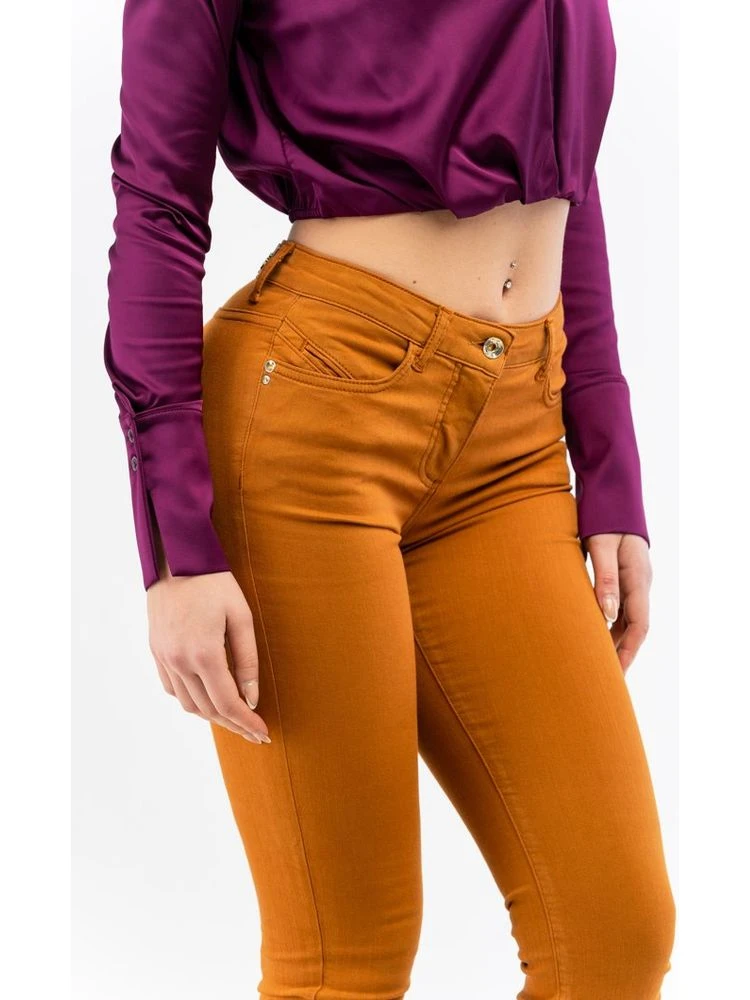 Brown Cotton Skinny Jeans alternative