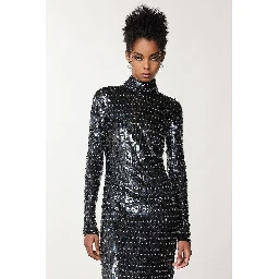 Gold Polyamide Cocktail Dress