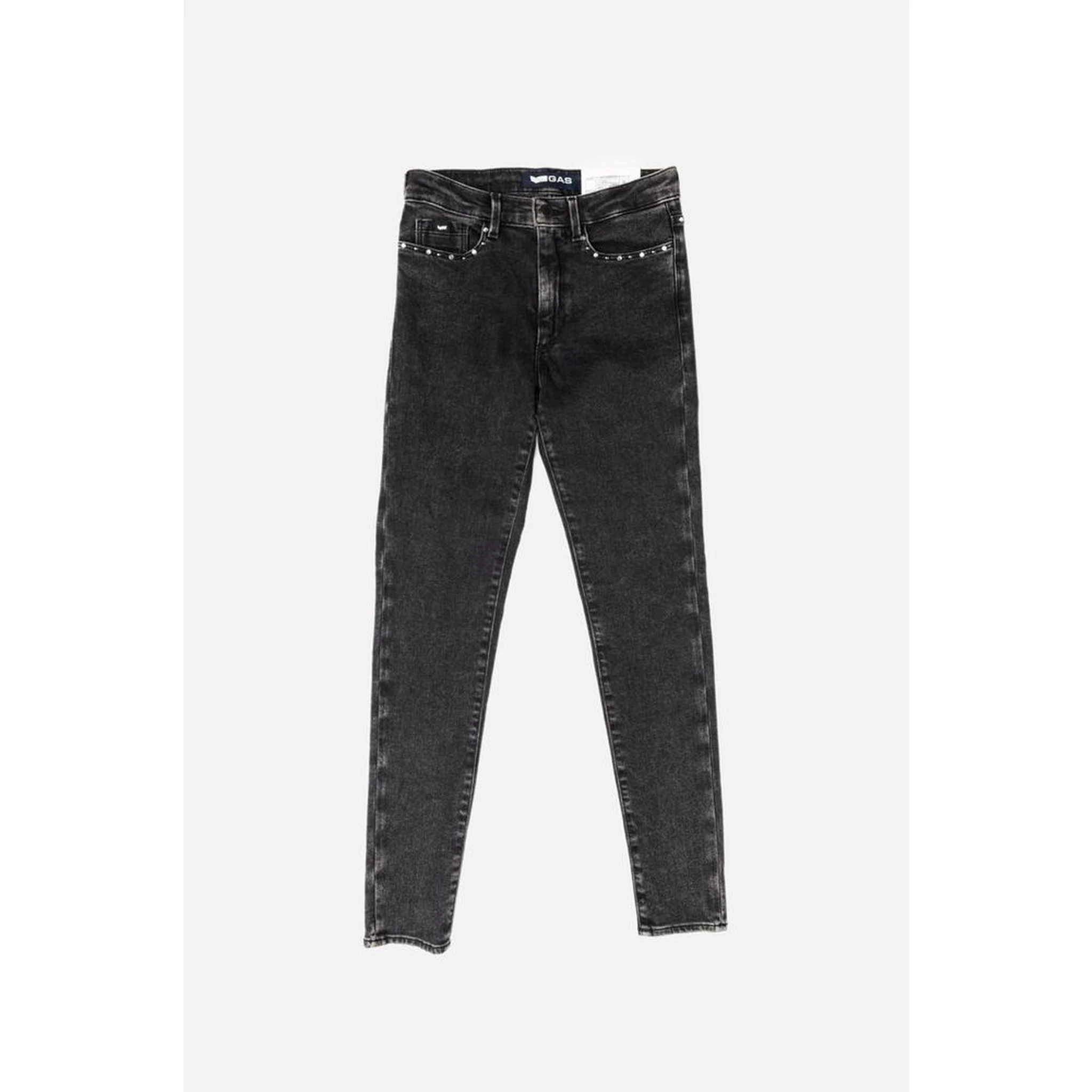 Gray Cotton Skinny Jeans