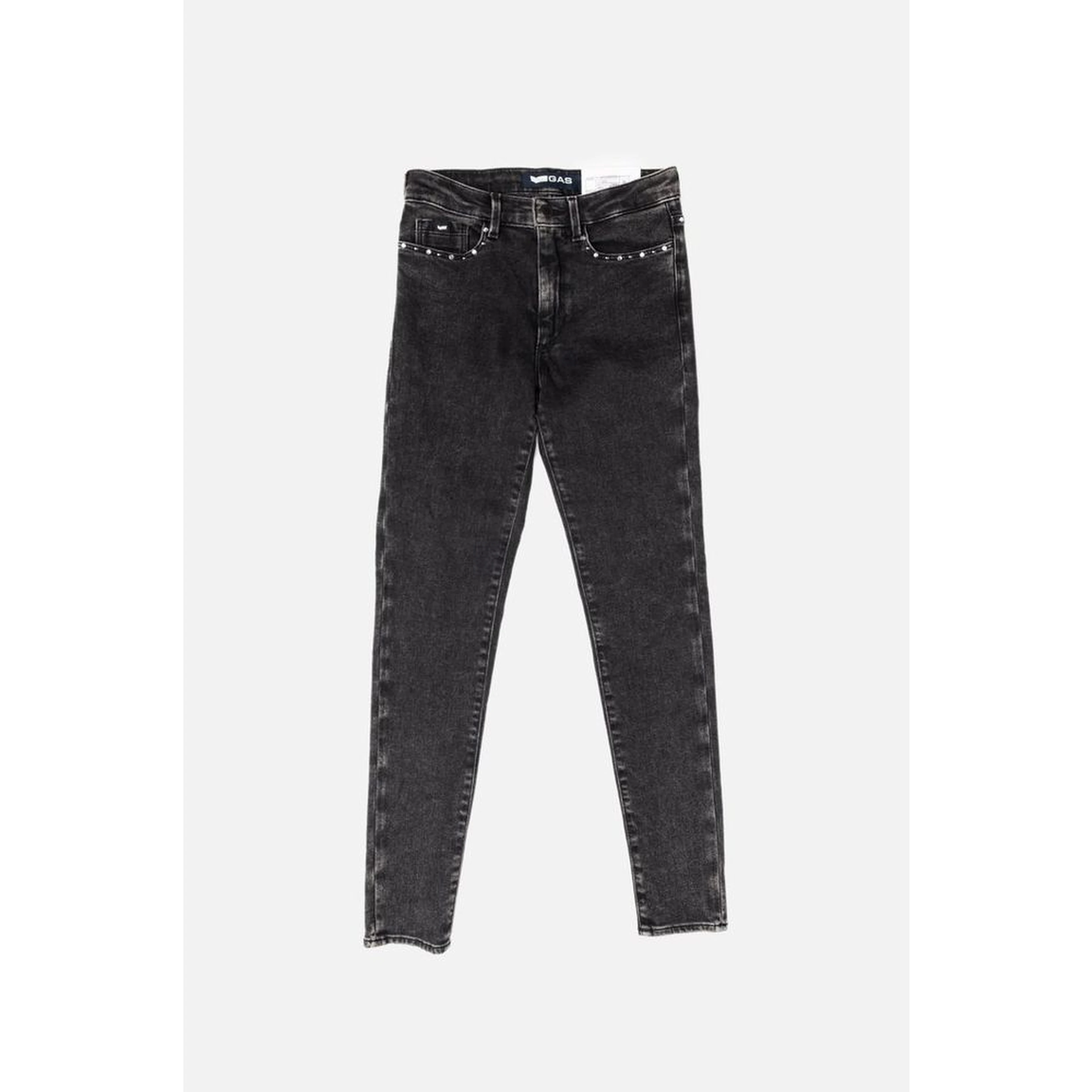 Gray Cotton Skinny Jeans