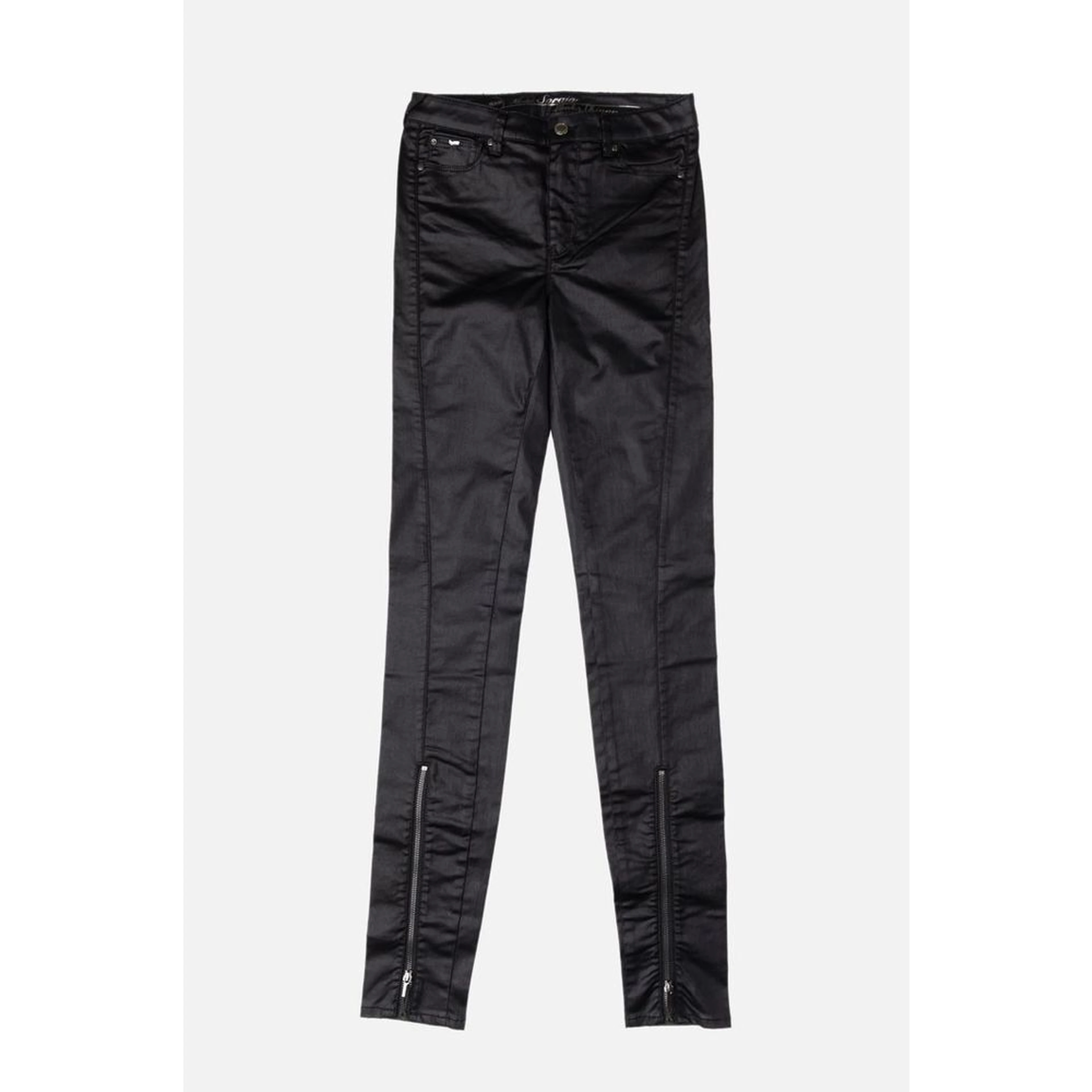 Black Cotton Skinny Jeans