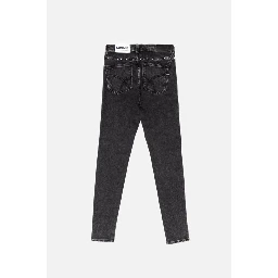 Gray Cotton Skinny Jeans