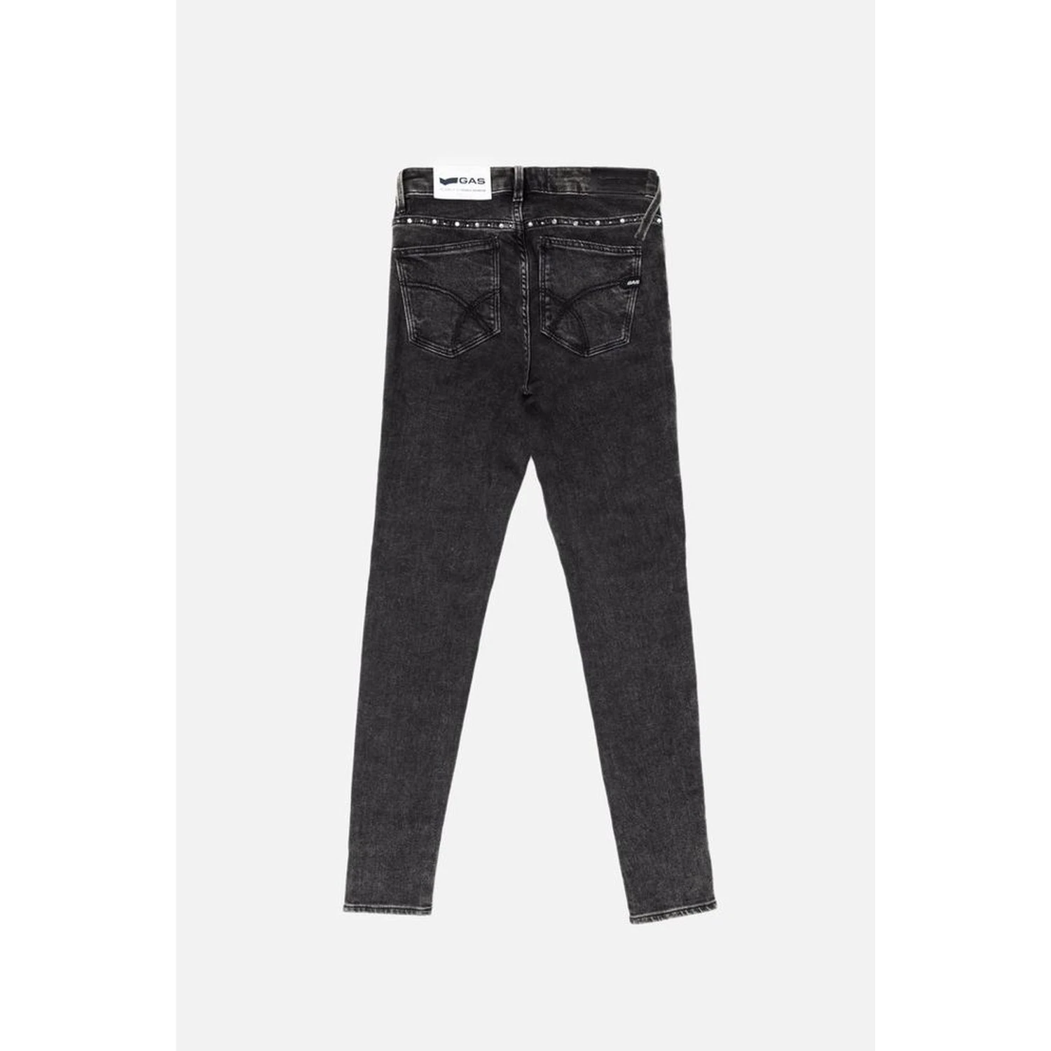 Gray Cotton Skinny Jeans