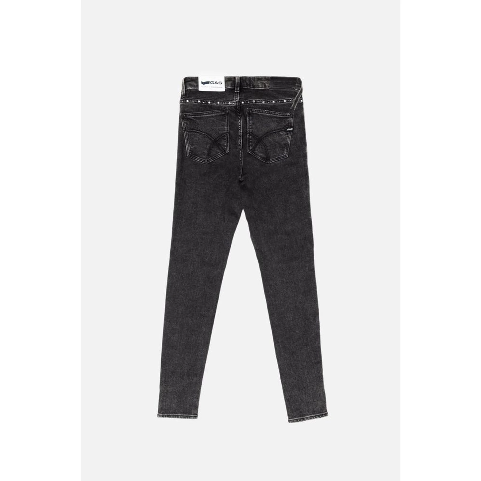 Gray Cotton Skinny Jeans