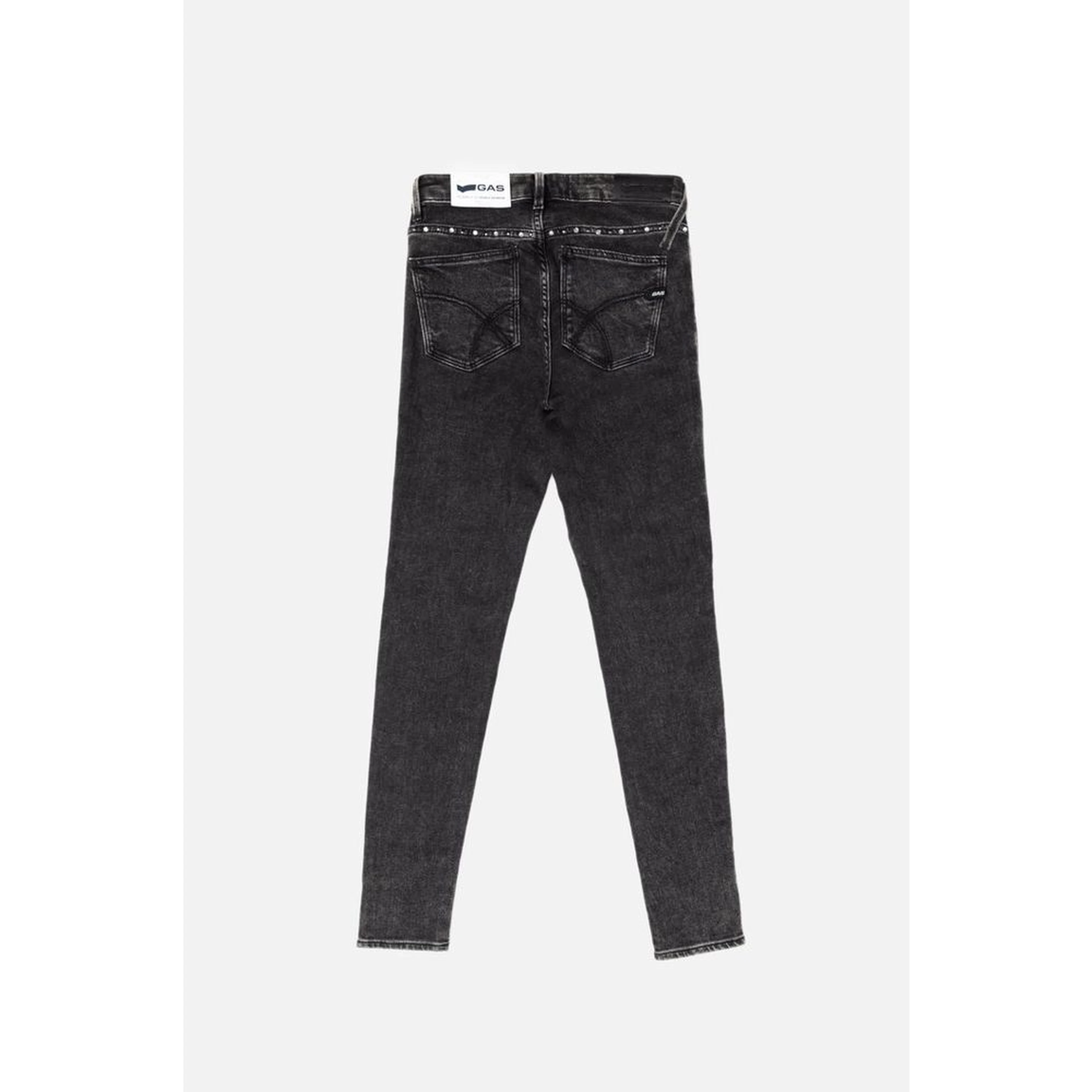 Gray Cotton Skinny Jeans