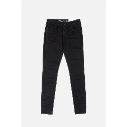Black Cotton Skinny Jeans
