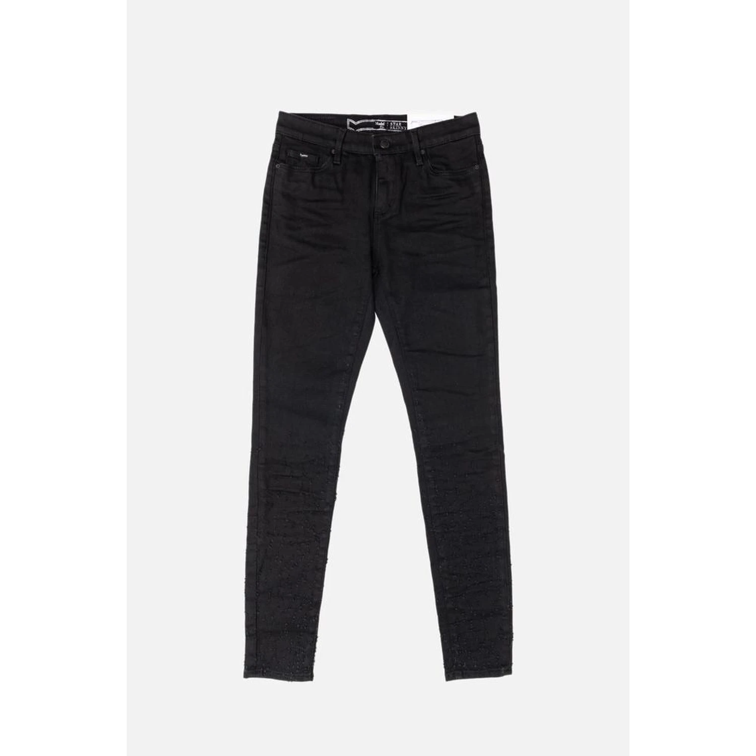 Black Cotton Skinny Jeans