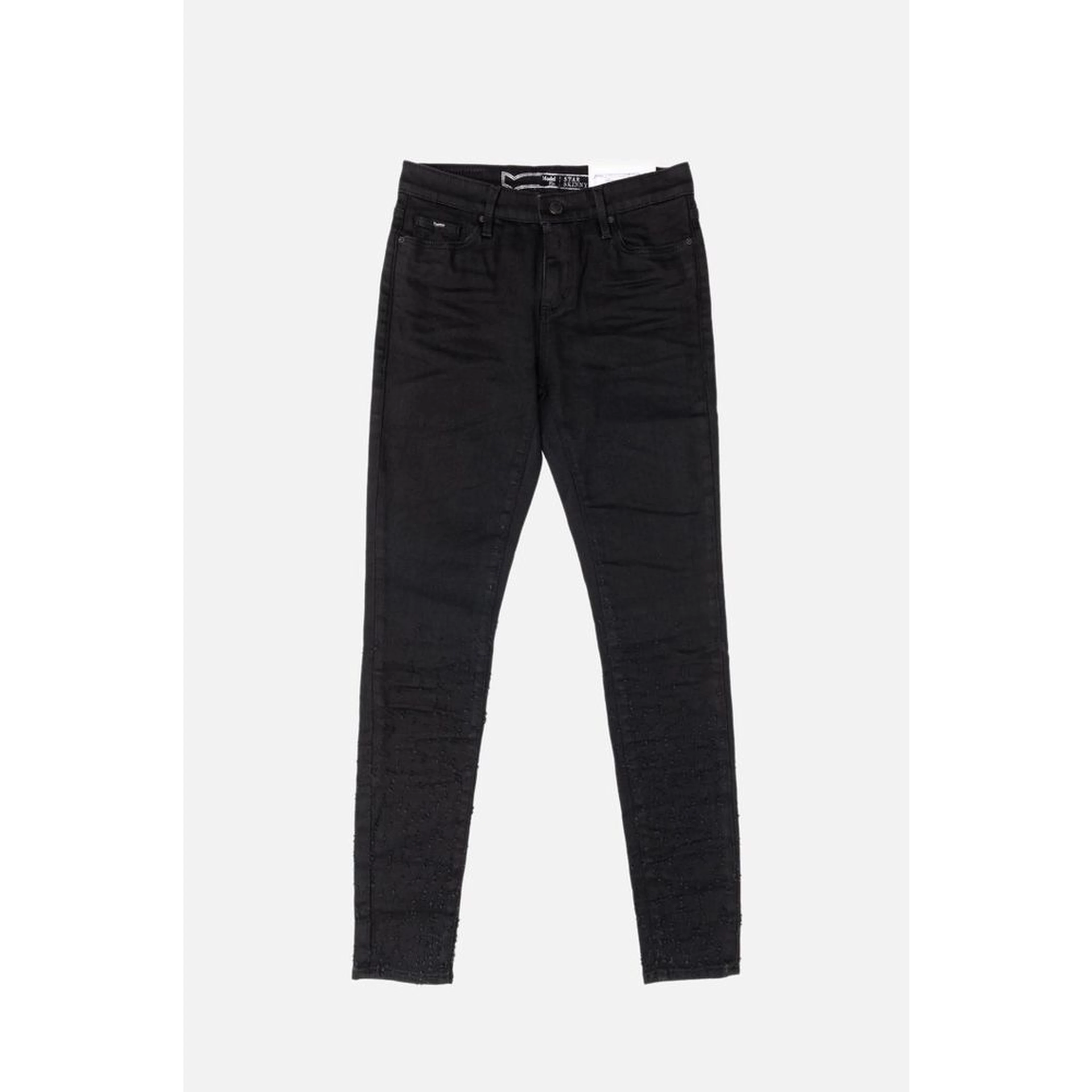 Black Cotton Skinny Jeans