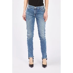 Blue Cotton Slim Fit Jeans