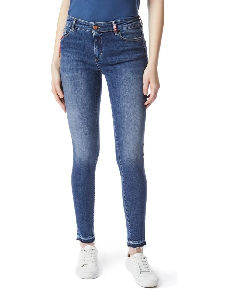 Blue Cotton Skinny Jeans