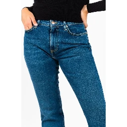 Blue Cotton Slim Fit Jeans