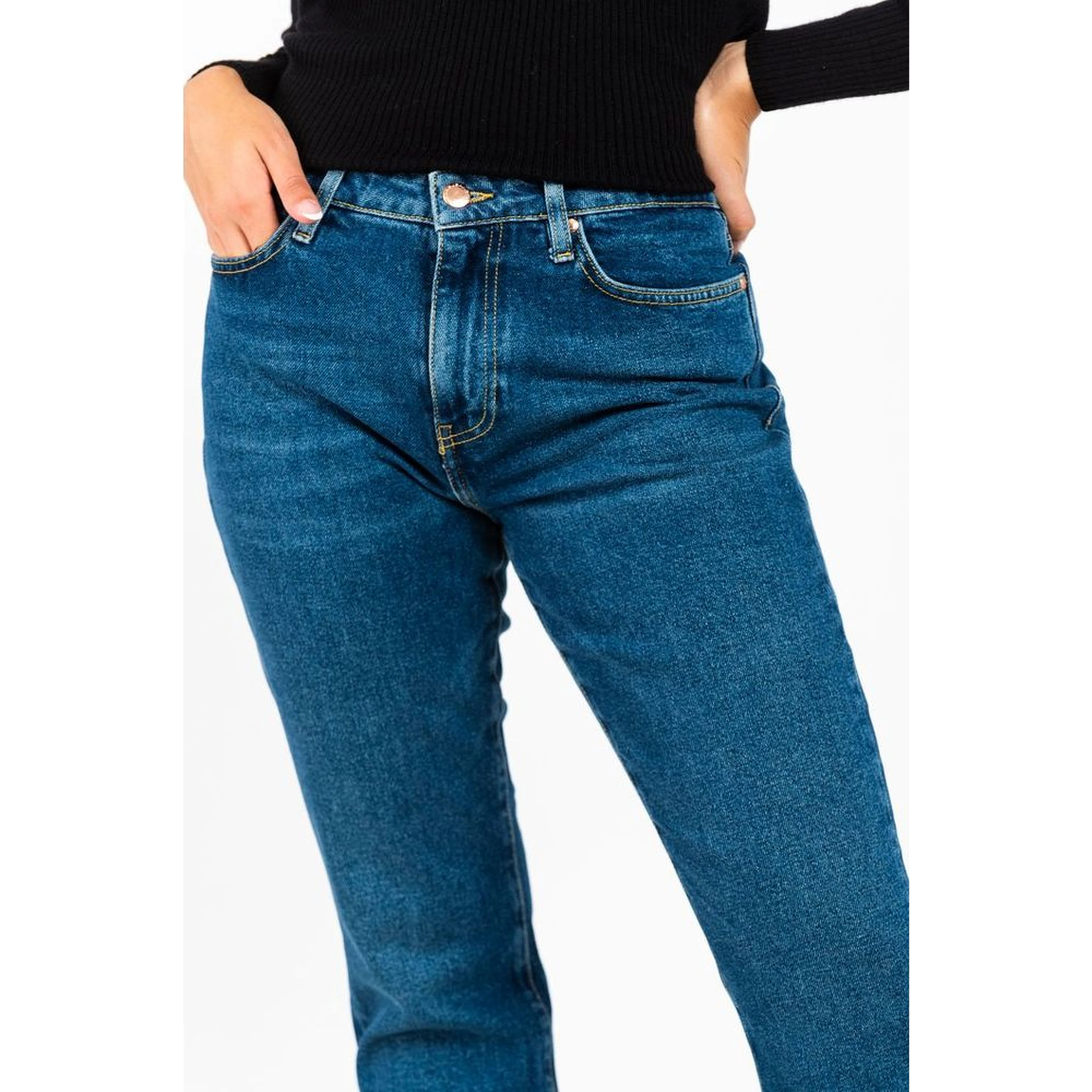 Blue Cotton Slim Fit Jeans