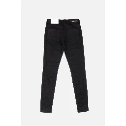 Black Cotton Skinny Jeans