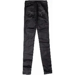 Black Cotton Skinny Jeans