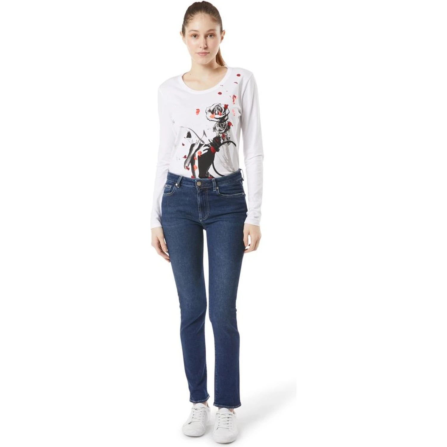 Blue Cotton Slim Fit Jeans