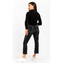 Gray Cotton Cropped Jeans