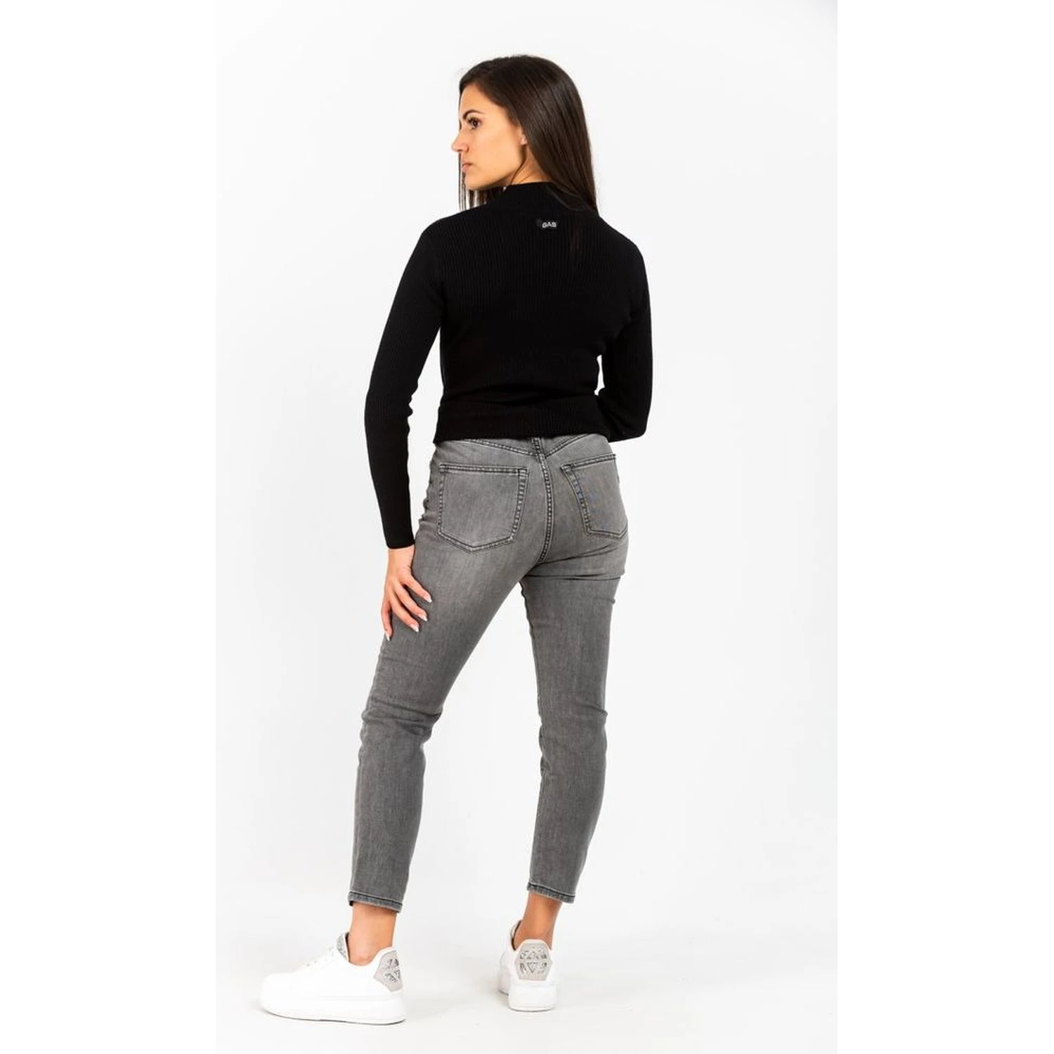Gray Cotton Jeans Denim