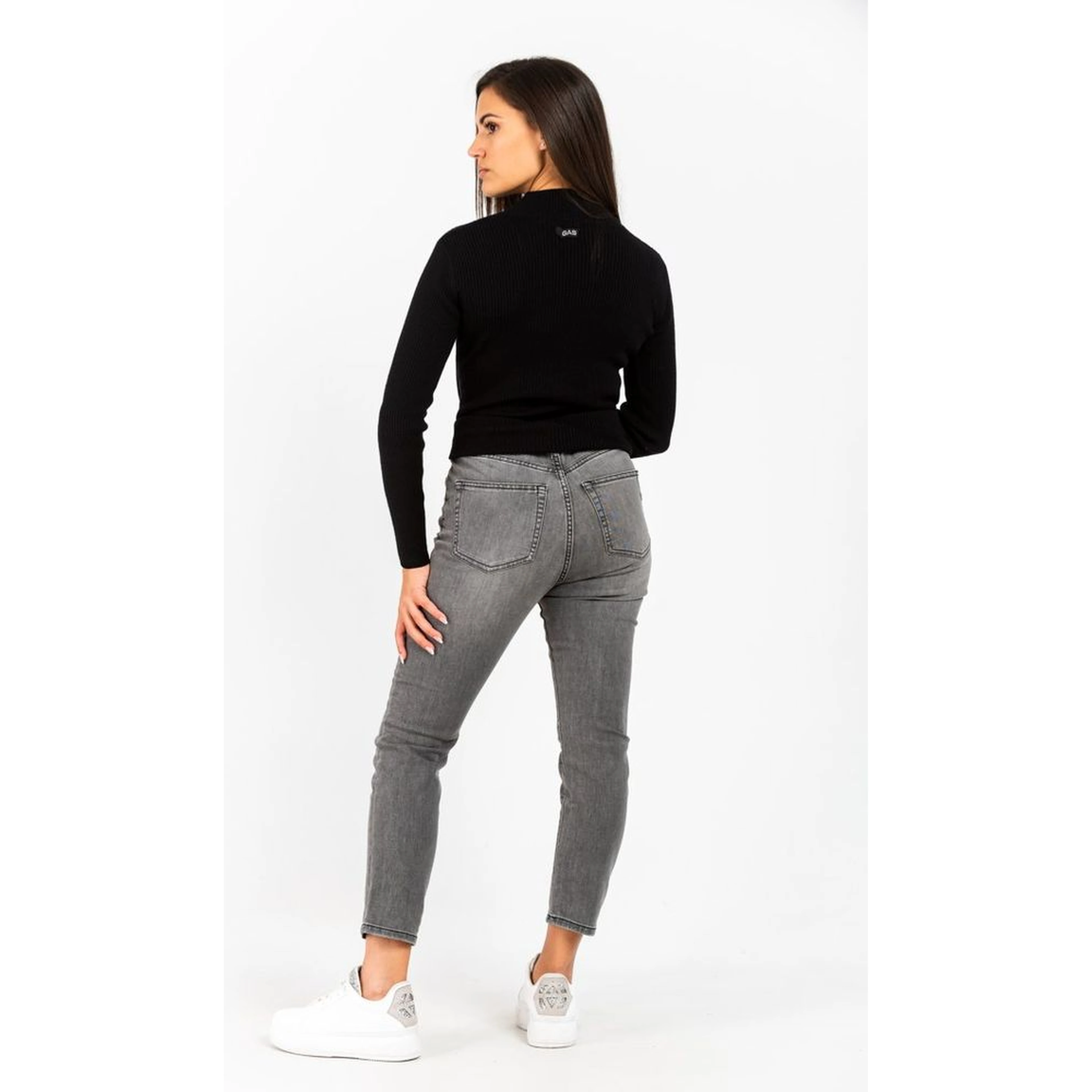 Gray Cotton Jeans Denim