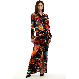 Multicolor Viscose Casual Dress