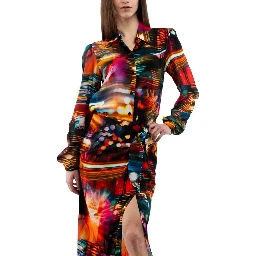 Multicolor Viscose Casual Dress