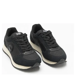 Black Nylon Low Top Sneakers