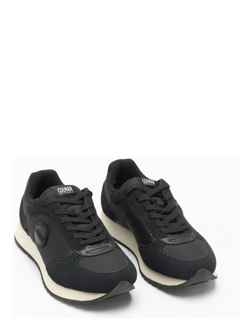 Black Nylon Low Top Sneakers