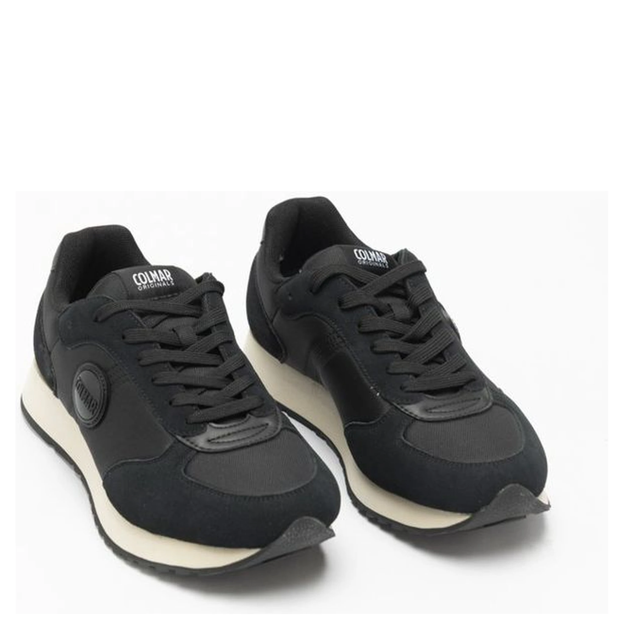 Black Nylon Low Top Sneakers