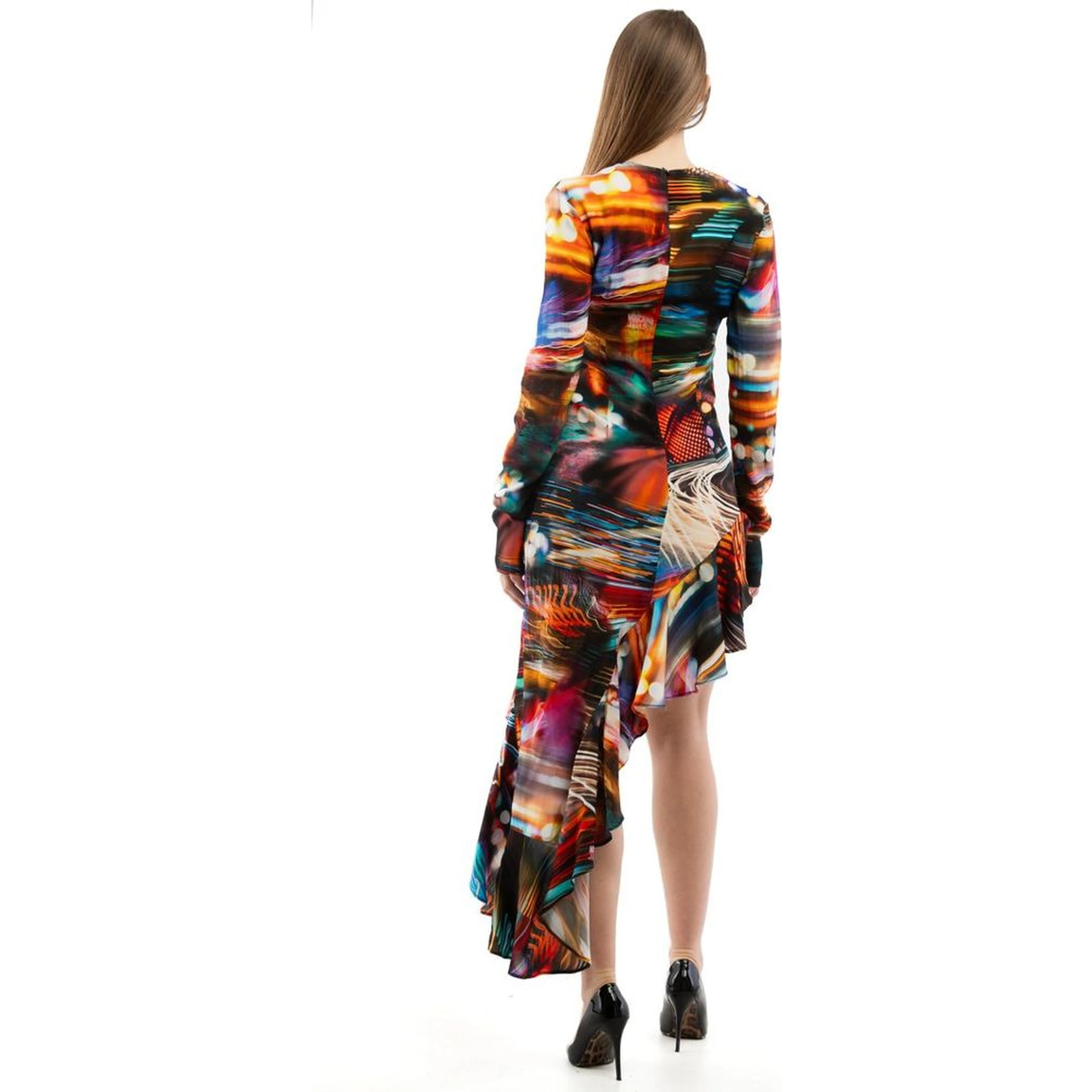 Multicolor Viscose Casual Dress