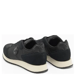 Black Nylon Low Top Sneakers