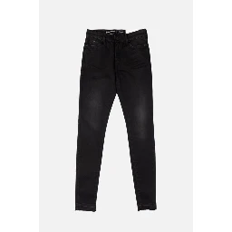Black Cotton Skinny Jeans