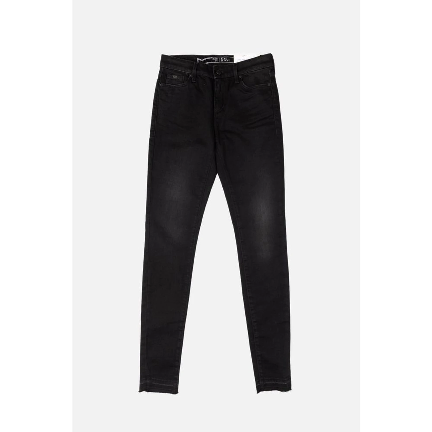 Black Cotton Skinny Jeans