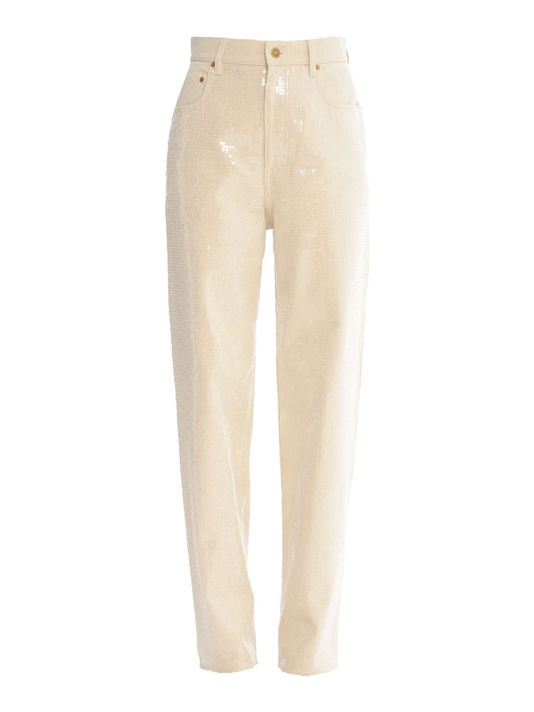 transparent all-over sequins jeans